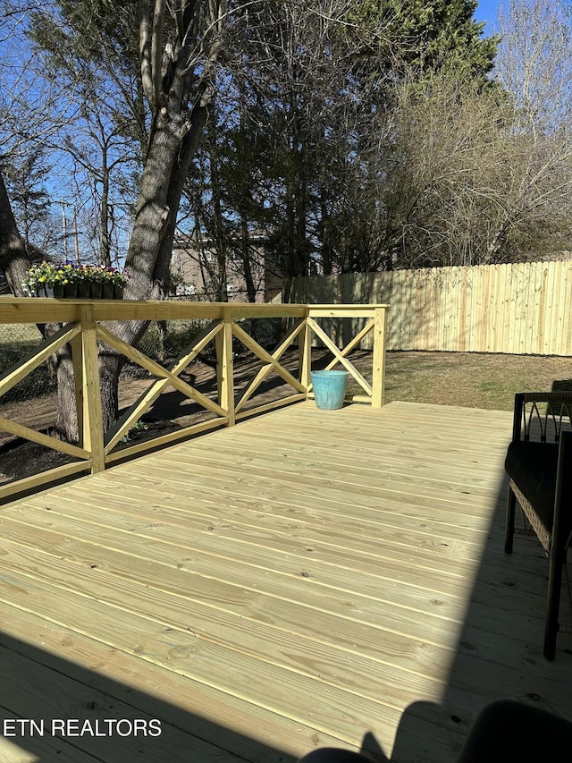 wooden deck with fence