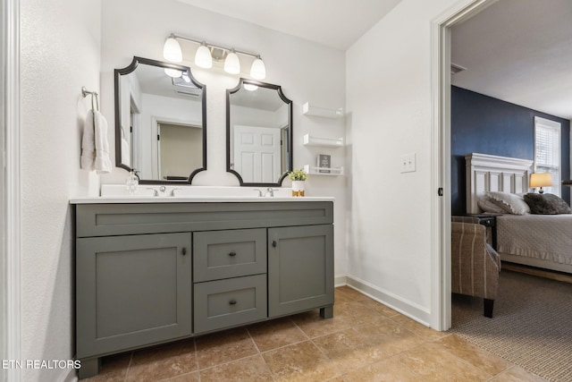 bathroom with vanity