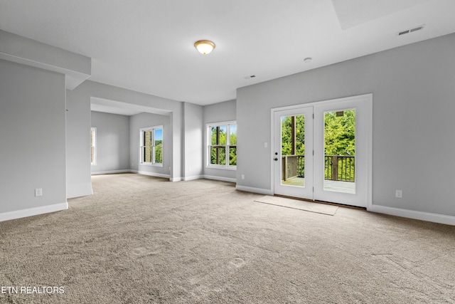 view of carpeted empty room