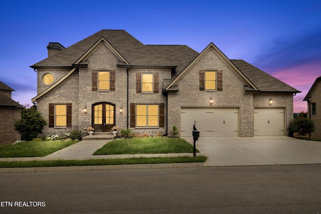 view of front of home featuring a garage