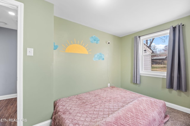 view of carpeted bedroom