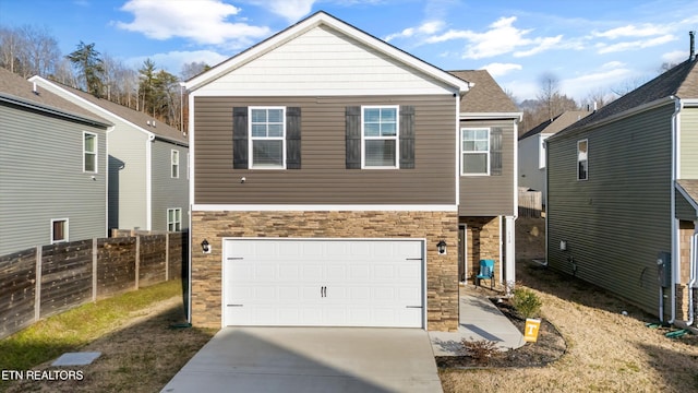 front facade featuring a garage