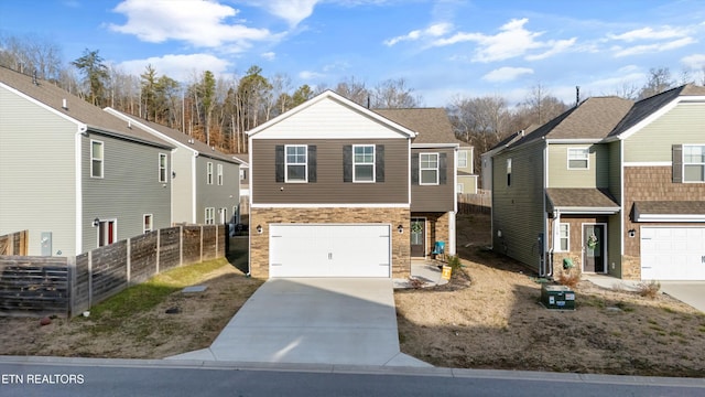 view of front of home featuring a garage