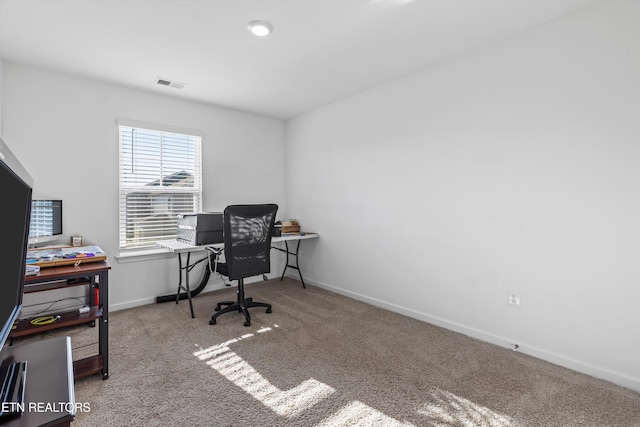 office space featuring carpet floors