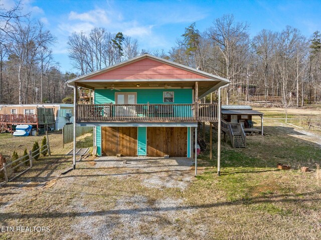 1429 Sunbeam Ln, Dandridge, TN 37725 - view of front of house featuring a deck and stairs
