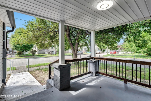 view of patio featuring covered porch