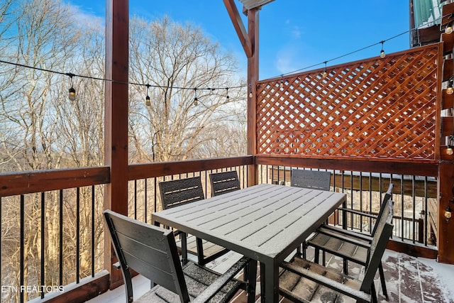 view of wooden terrace