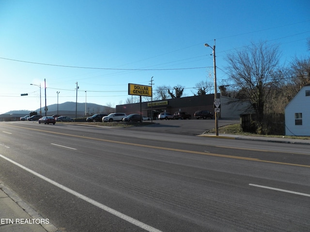 view of street featuring a mountain view