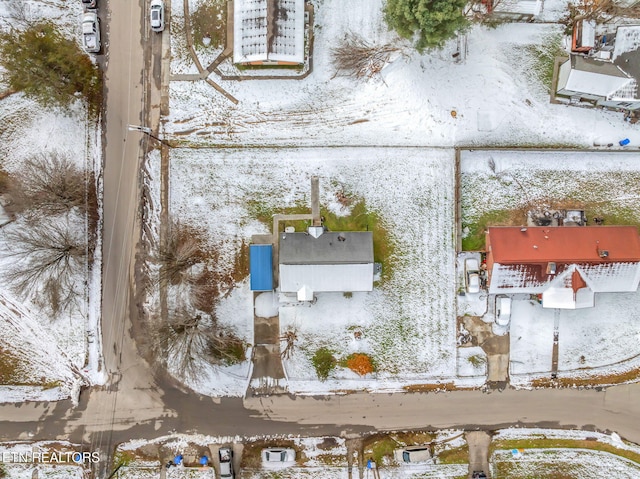 view of snowy aerial view