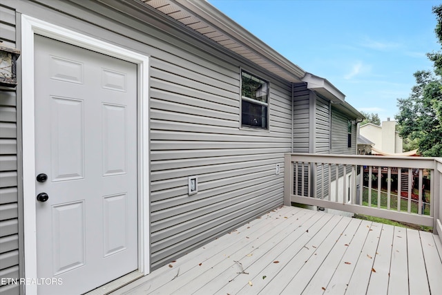 view of wooden deck