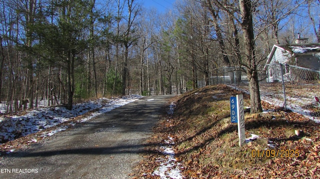 view of road