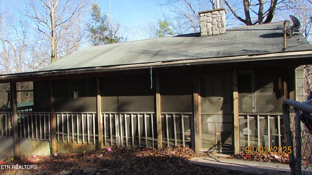 view of rear view of property