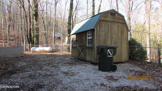 view of outdoor structure