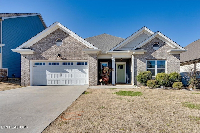 view of front facade with a garage