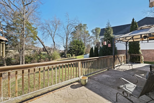 view of patio / terrace featuring a gazebo