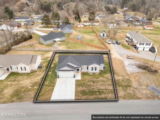 birds eye view of property