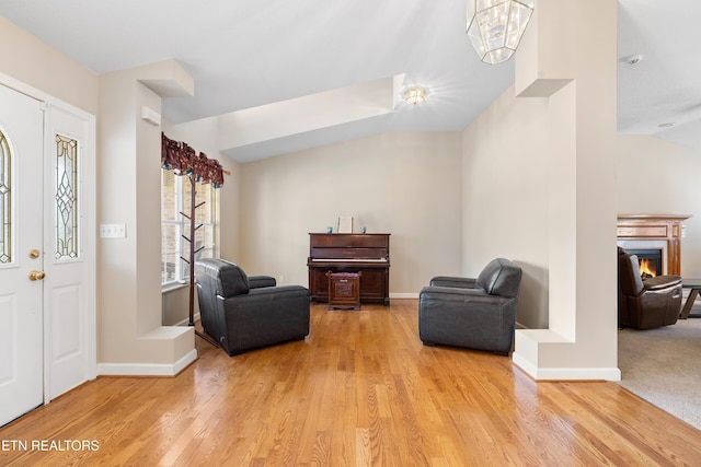 entrance foyer with light hardwood / wood-style flooring