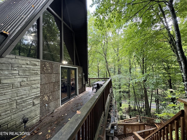 view of wooden deck