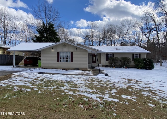 view of ranch-style home