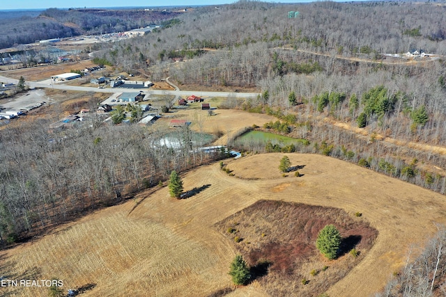 bird's eye view with a rural view