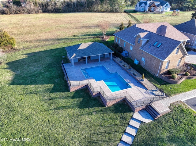 view of swimming pool with a gazebo, a patio area, and a yard