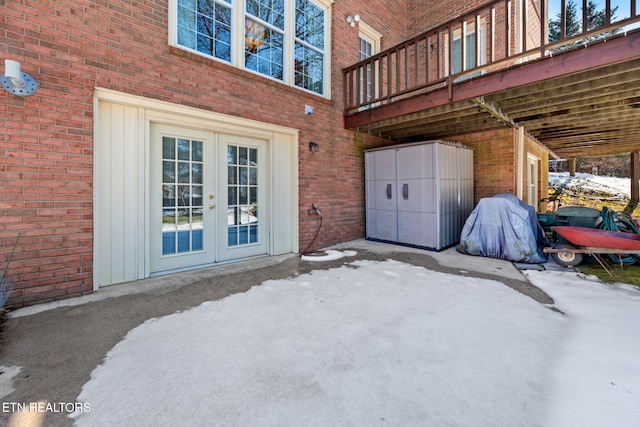 exterior space with a patio and french doors