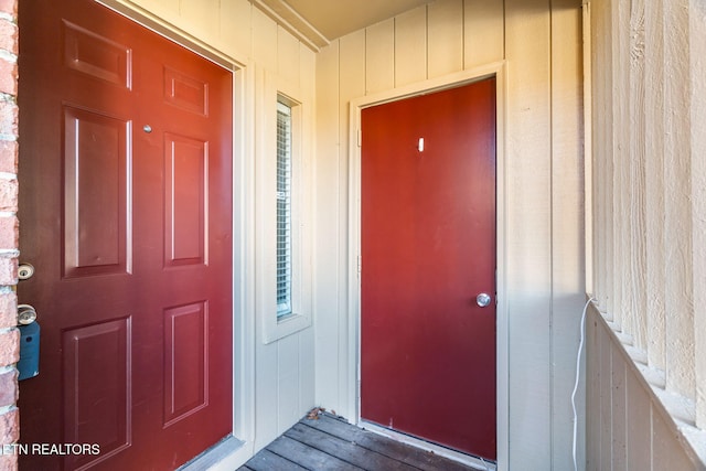 view of doorway to property