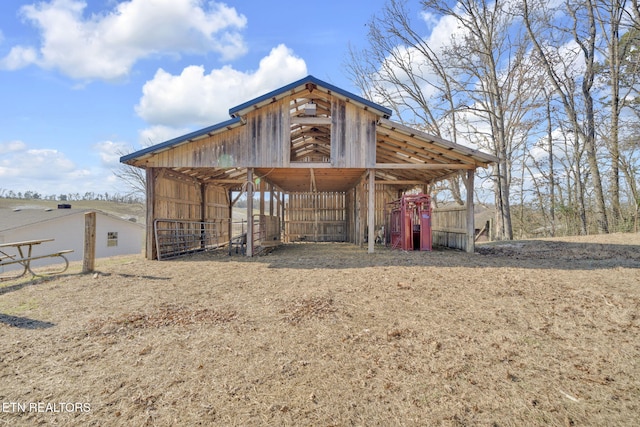 view of pole building with a carport