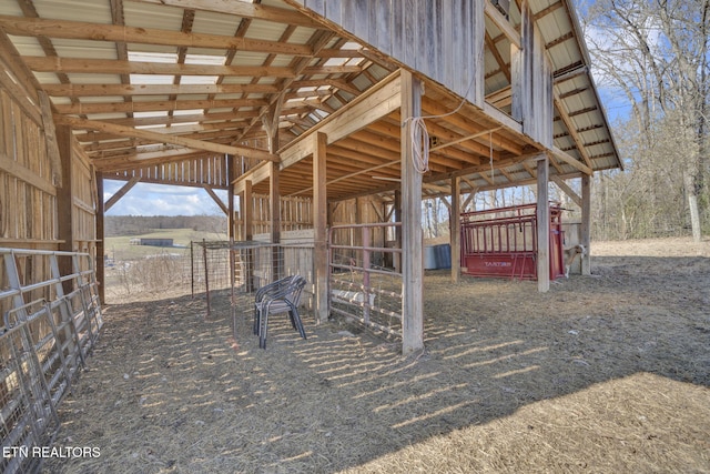 view of horse barn