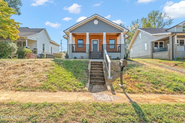 view of front of property with covered porch