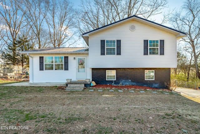 view of split level home