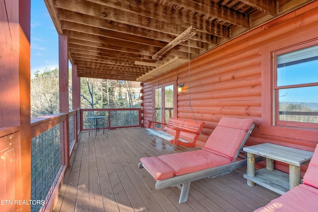 view of wooden deck