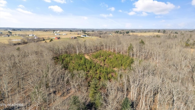 drone / aerial view with a rural view