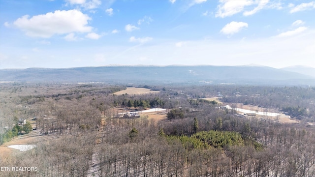 aerial view featuring a mountain view