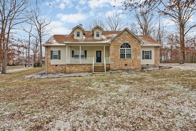 view of front of house with covered porch