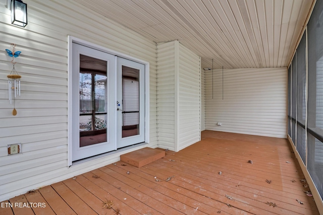 exterior space featuring french doors