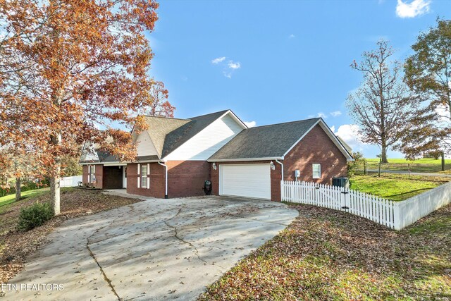 view of home's exterior with a garage