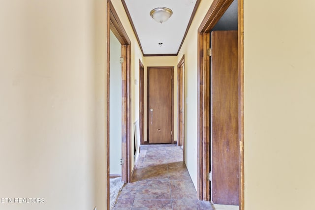 corridor with ornamental molding