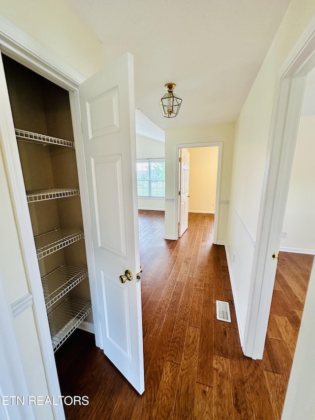 813 Clear Creek Pkwy, Clarkrange, TN 38553 - hall featuring wood finished floors and baseboards