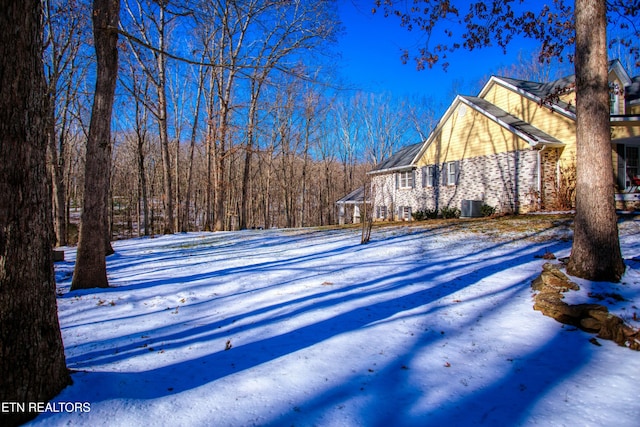 105 Charity Ln, Jamestown, TN 38556 - yard layered in snow with central AC