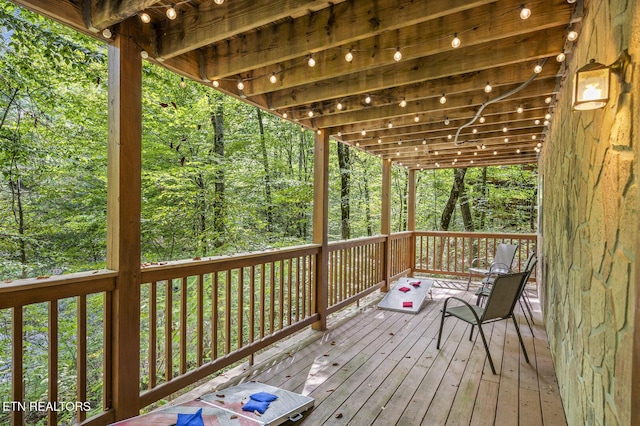 view of wooden deck