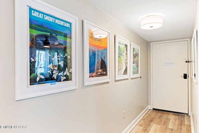 entryway featuring light hardwood / wood-style floors