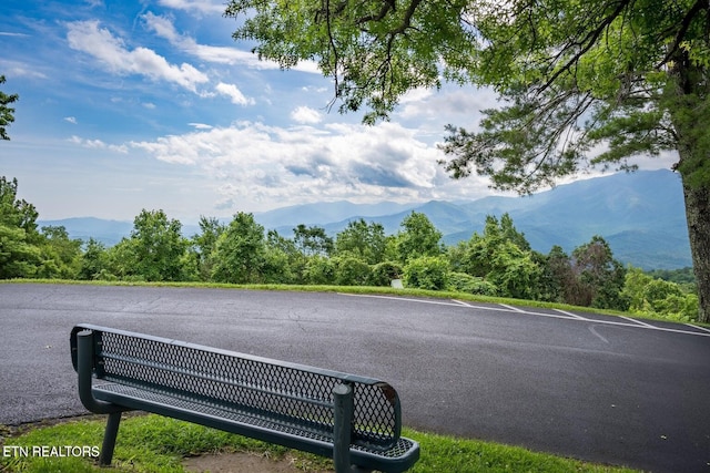 view of street featuring a mountain view