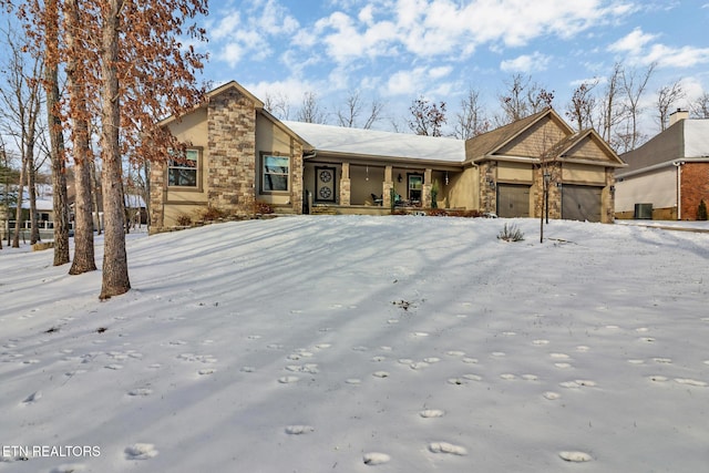 view of front of house featuring a garage