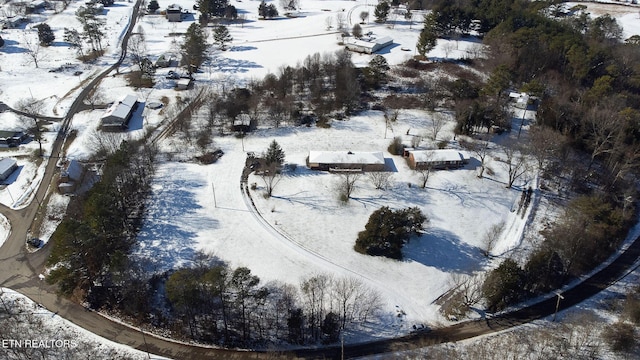 view of snowy aerial view