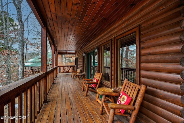 view of wooden terrace