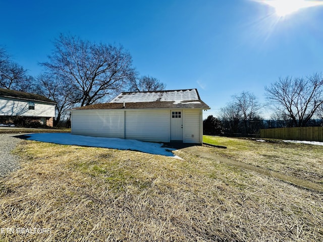 back of property with a patio area and a lawn