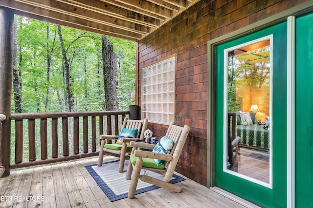 view of wooden deck