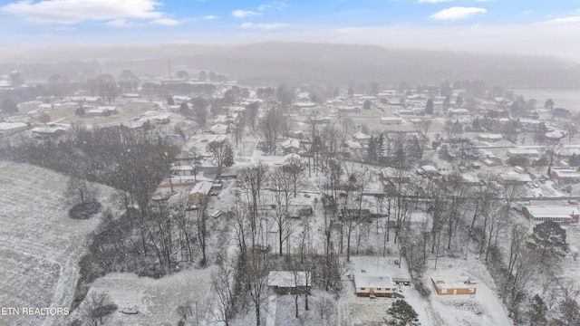 view of snowy aerial view