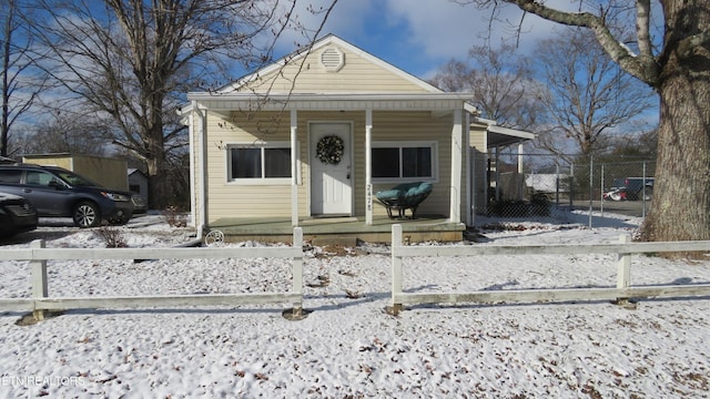 bungalow-style home with a porch